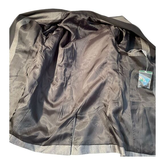 ASOS DESIGN Men’s Silver Black Skinny Tuxedo Blazer Jacket Long Sleeve Size 38 - Picture 5 of 13